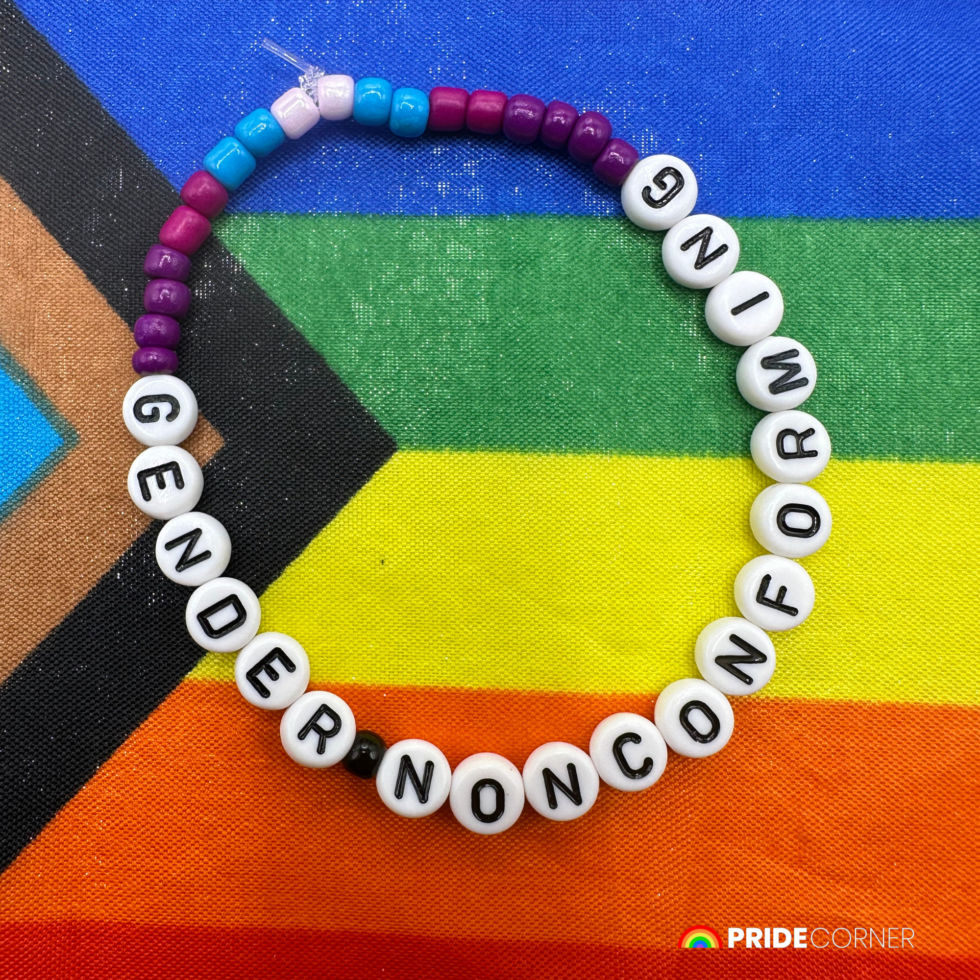 Gender Non-Comforming Bracelet With Identity Lettering