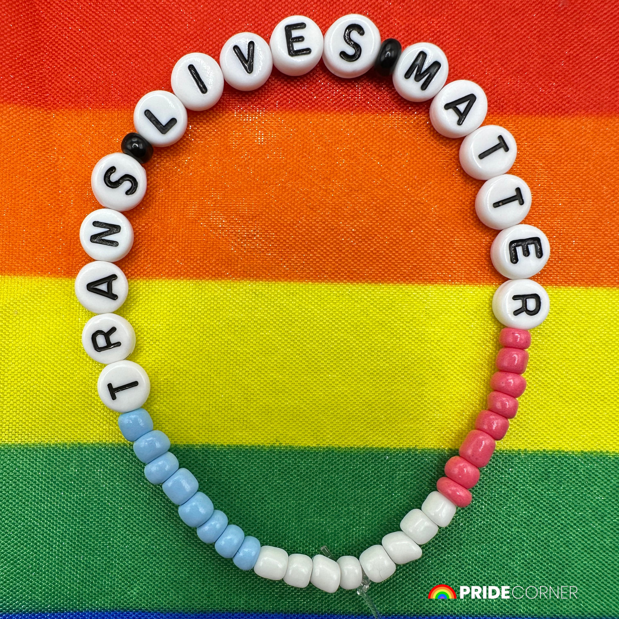 Trans Lives Matter Beaded Bracelet | LGBTQIA+ Inclusive Pride Jewellery