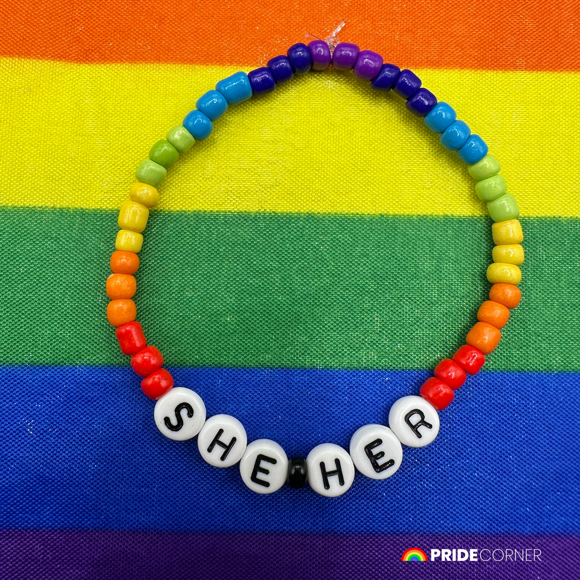 She/Her Pronoun Bracelets | LGBTQIA+ Pride Beaded Jewellery