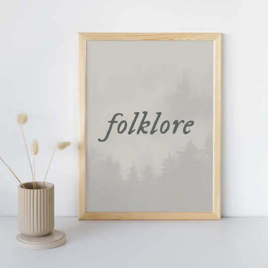 Folklore Taylor Swift Wall Art Print – 8x10 Digital Download | LGBTQIA+ Supporting Prints