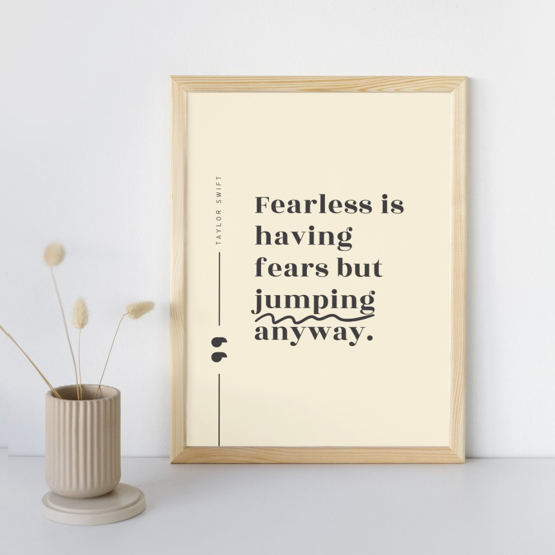 Fearless Quote Taylor Swift Wall Art Print – 8x10 Digital Download | LGBTQIA+ Supporting Prints