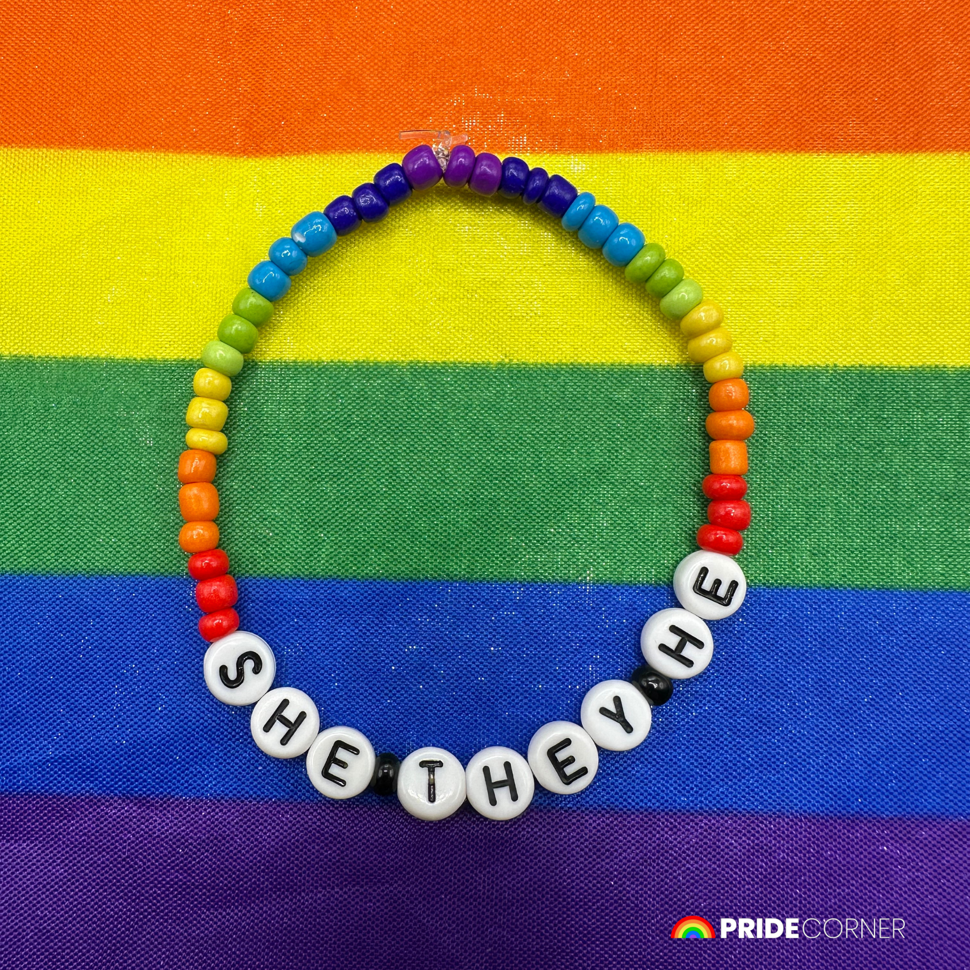 She/They/He Pronoun Bracelets | LGBTQIA+ Pride Beaded Jewellery