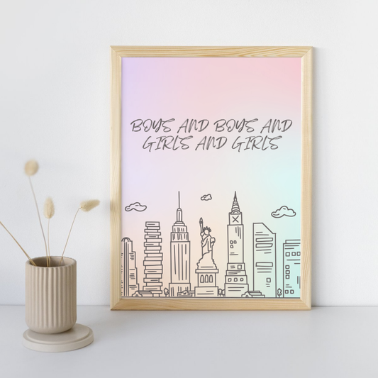 Welcome To New York Taylor Swift Wall Art Print – 8x10 Digital Download | LGBTQIA+ Supporting Prints