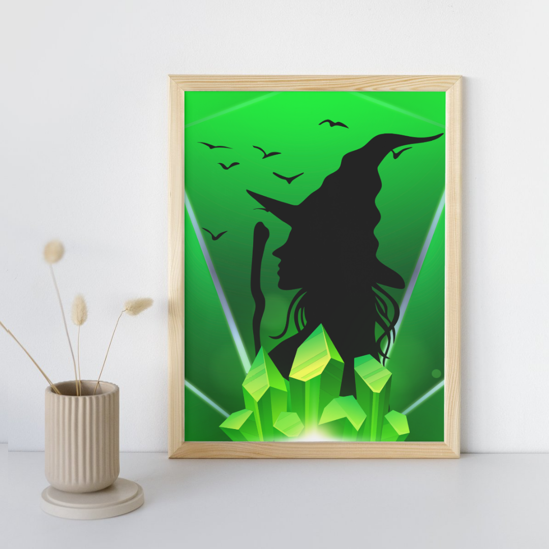 Elphaba & Glinda Silhouette Wall Art Print Set – 8x10 Digital Downloads | LGBTQIA+ Supporting Prints