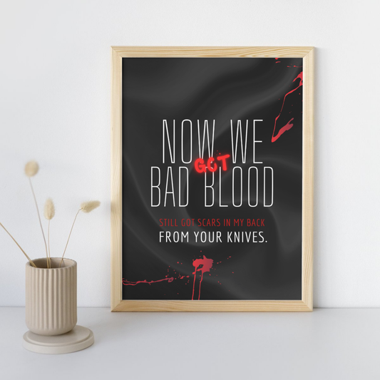 Bad Blood Taylor Swift Wall Art Print – 8x10 Digital Download | LGBTQIA+ Supporting Prints