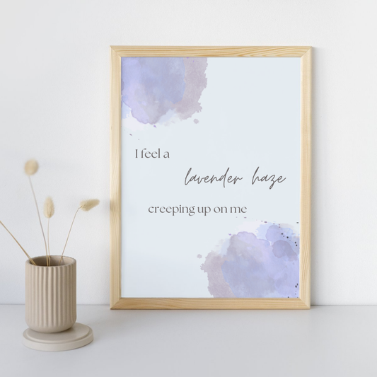 Lavender Haze Taylor Swift Wall Art Print – 8x10 Digital Download | LGBTQIA+ Supporting Prints