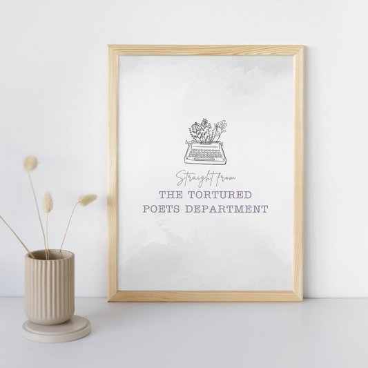 Straight From The Tortured Poets Department Taylor Swift Wall Art Print – 8x10 Digital Download | LGBTQIA+ Supporting Prints