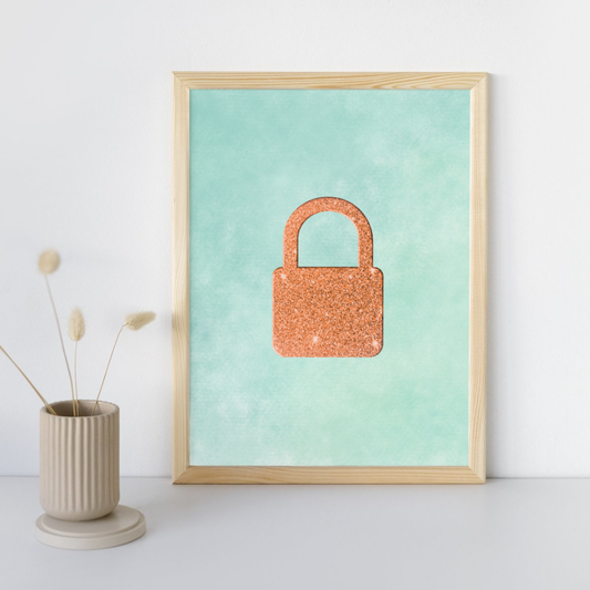 Orange Padlock Taylor Swift Wall Art Print – 8x10 Digital Download | LGBTQIA+ Supporting Prints