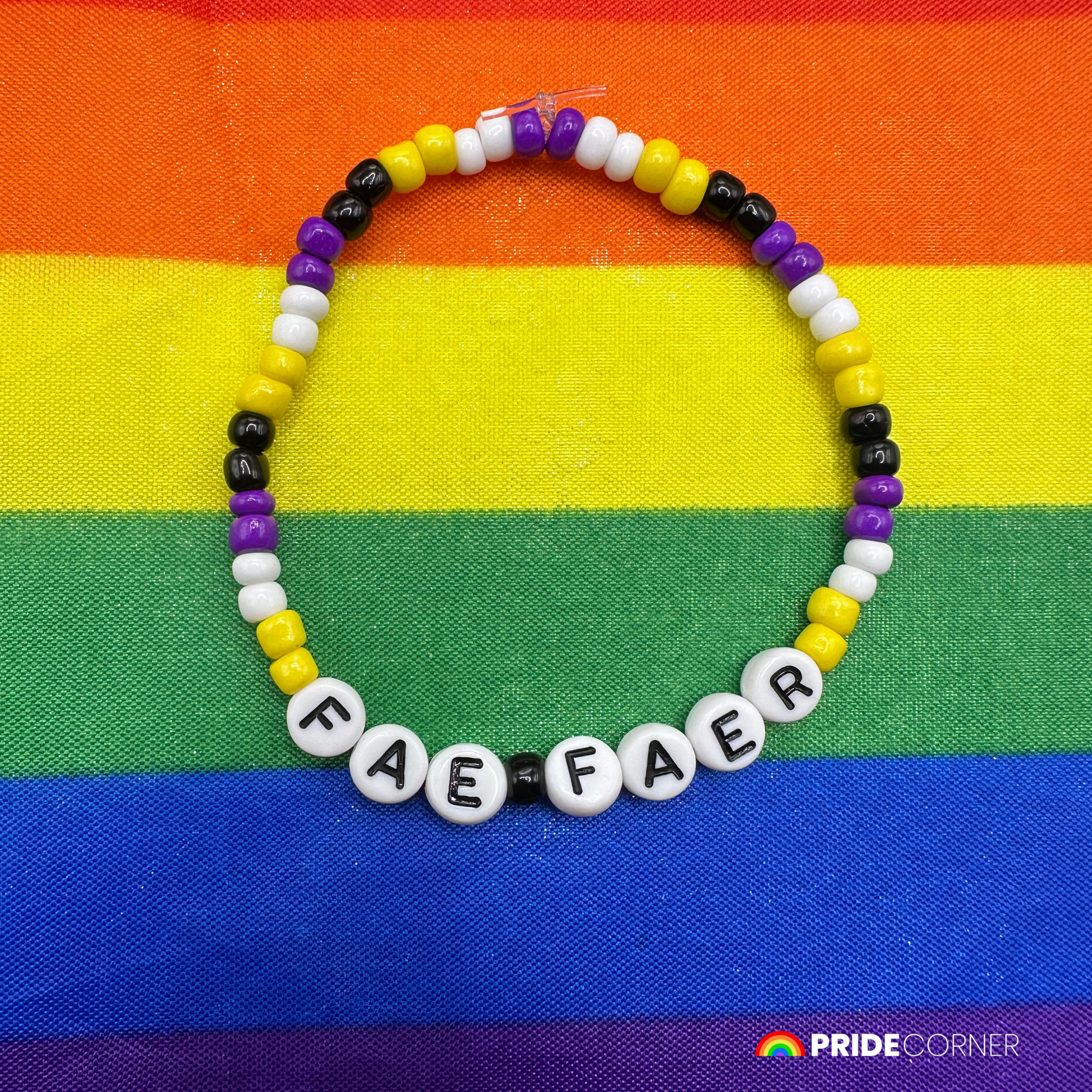 Fae/Faer Pronoun Bracelets | LGBTQIA+ Pride Beaded Jewellery