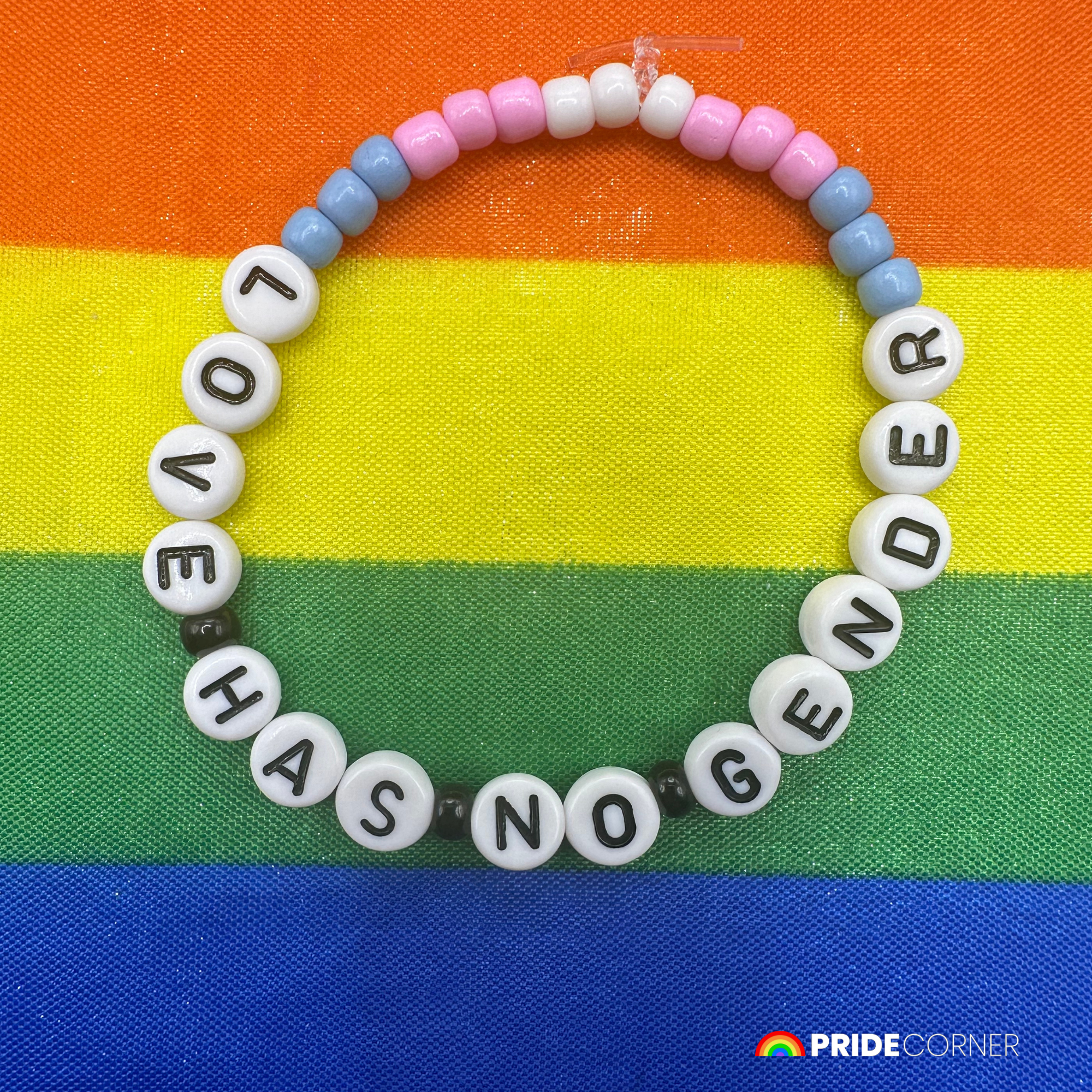 “Love Has No Gender” Beaded Rainbow Bracelets | LGBTQIA+ Inclusive Pride Jewellery