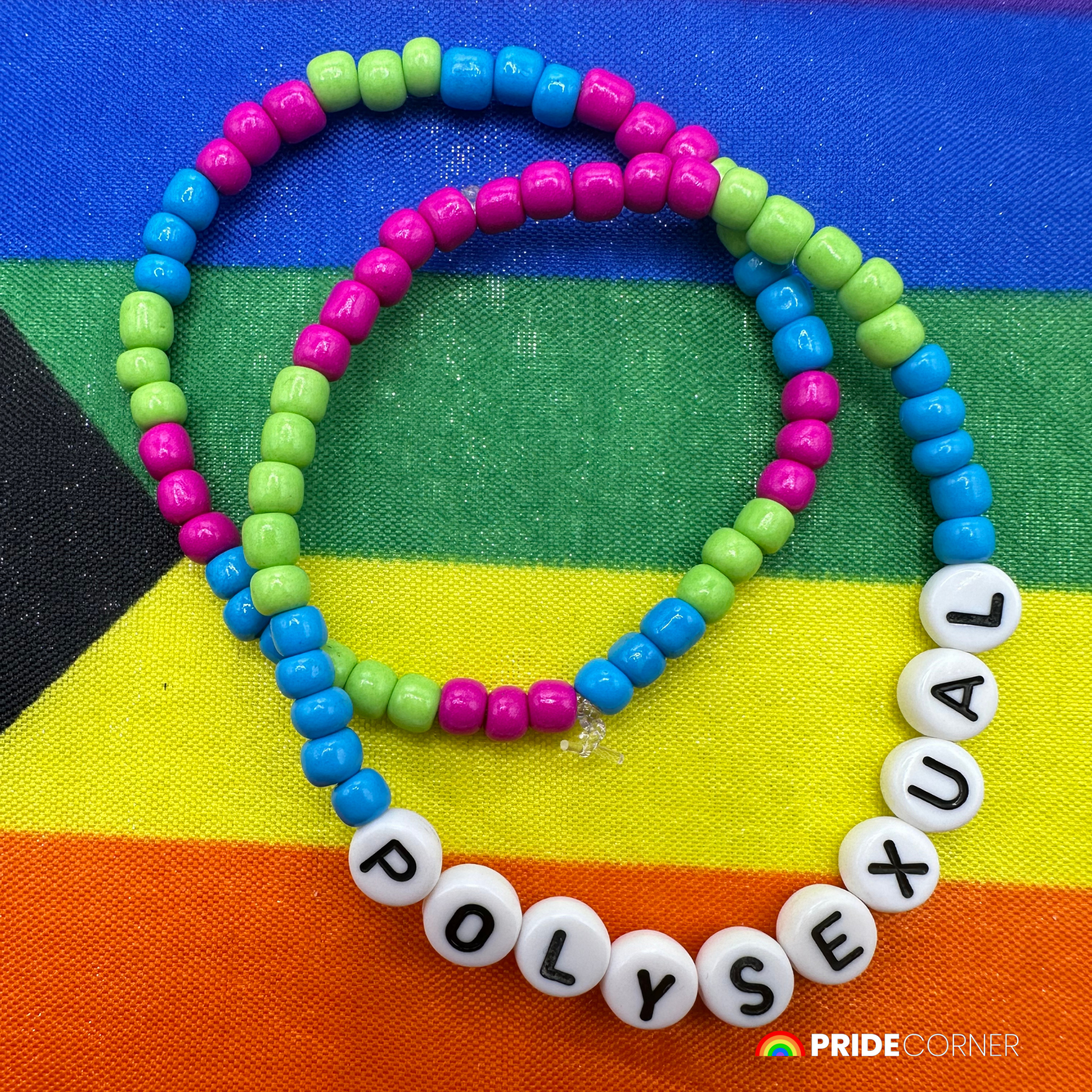 Polysexual Beaded Bracelets | LGBTQIA+ Inclusive Pride Jewellery