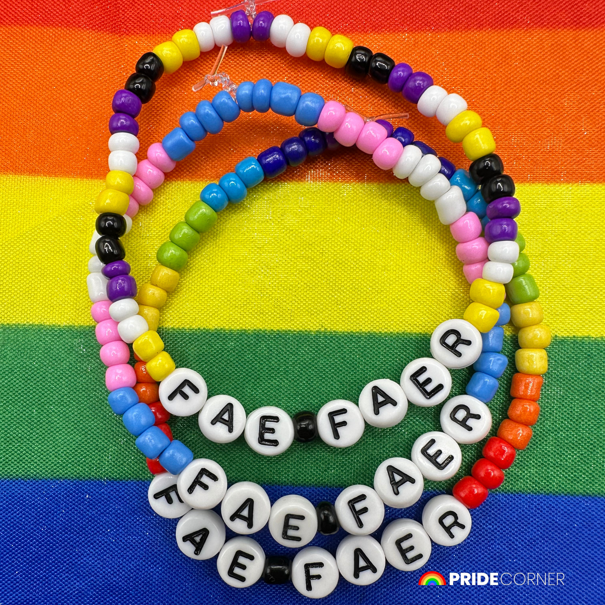 Fae/Faer Pronoun Bracelets | LGBTQIA+ Pride Beaded Jewellery