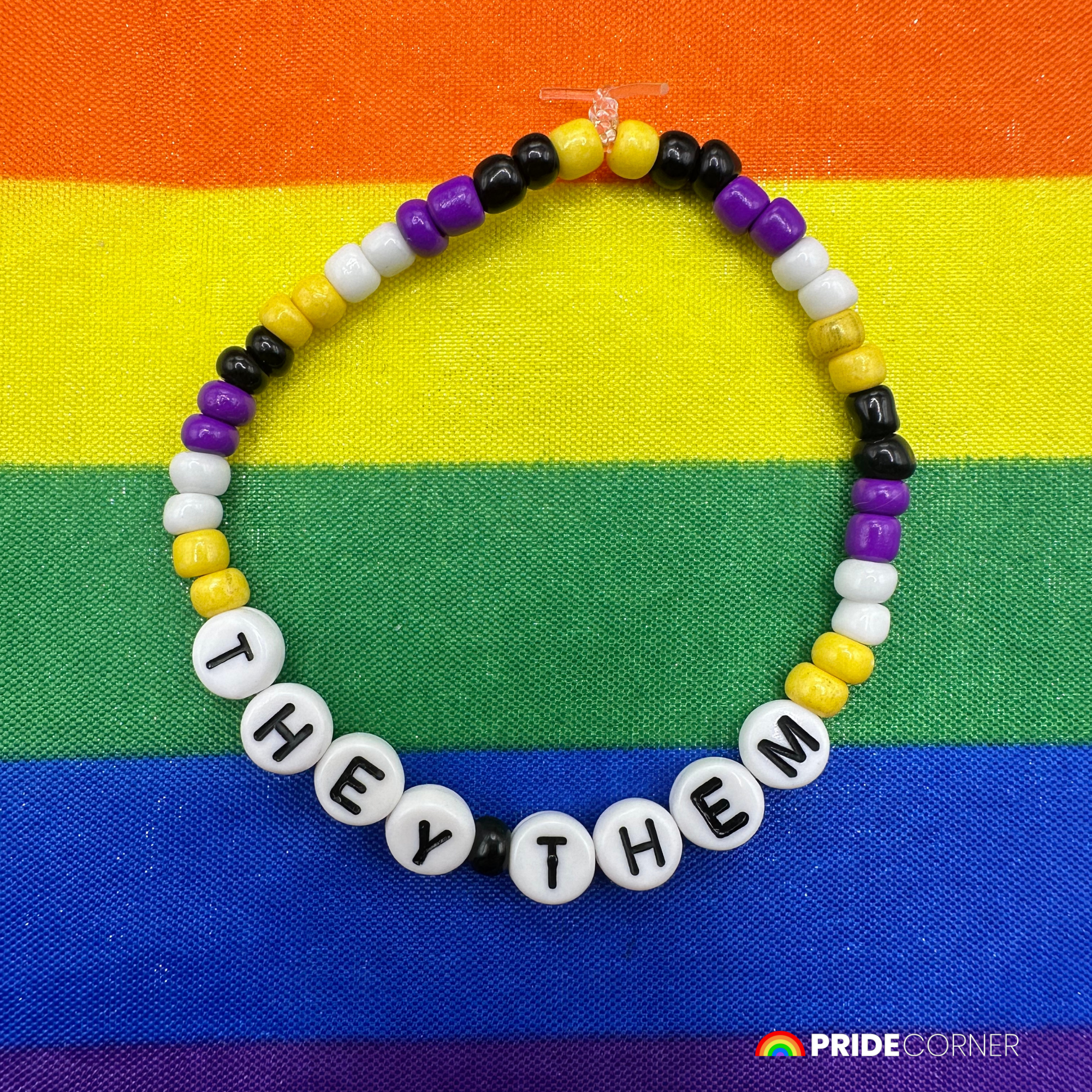 They/Them Pronoun Bracelets | LGBTQIA+ Pride Beaded Jewellery