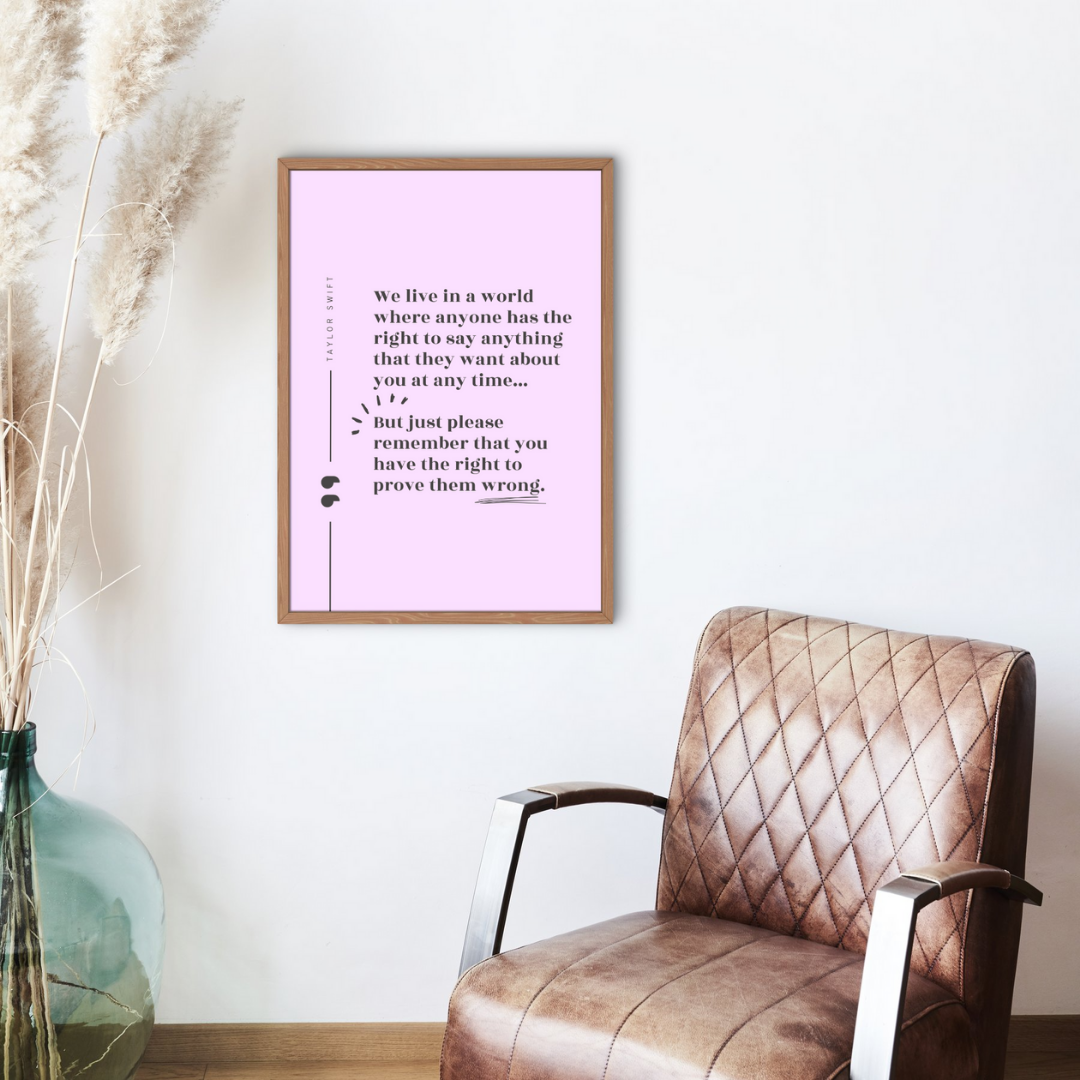 Prove Them Wrong Quote Taylor Swift Wall Art Print – 8x10 Digital Download | LGBTQIA+ Supporting Prints
