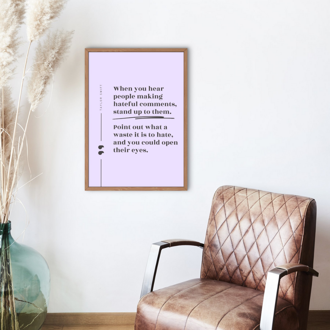 Stand Up To Them Quote Taylor Swift Wall Art Print – 8x10 Digital Download | LGBTQIA+ Supporting Prints