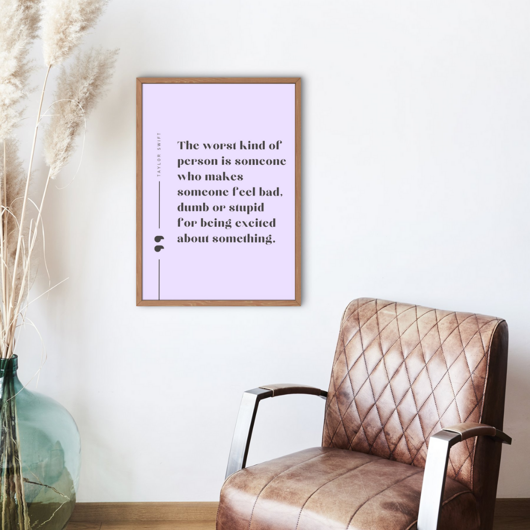 Being Excited Quote Taylor Swift Wall Art Print – 8x10 Digital Download | LGBTQIA+ Supporting Prints