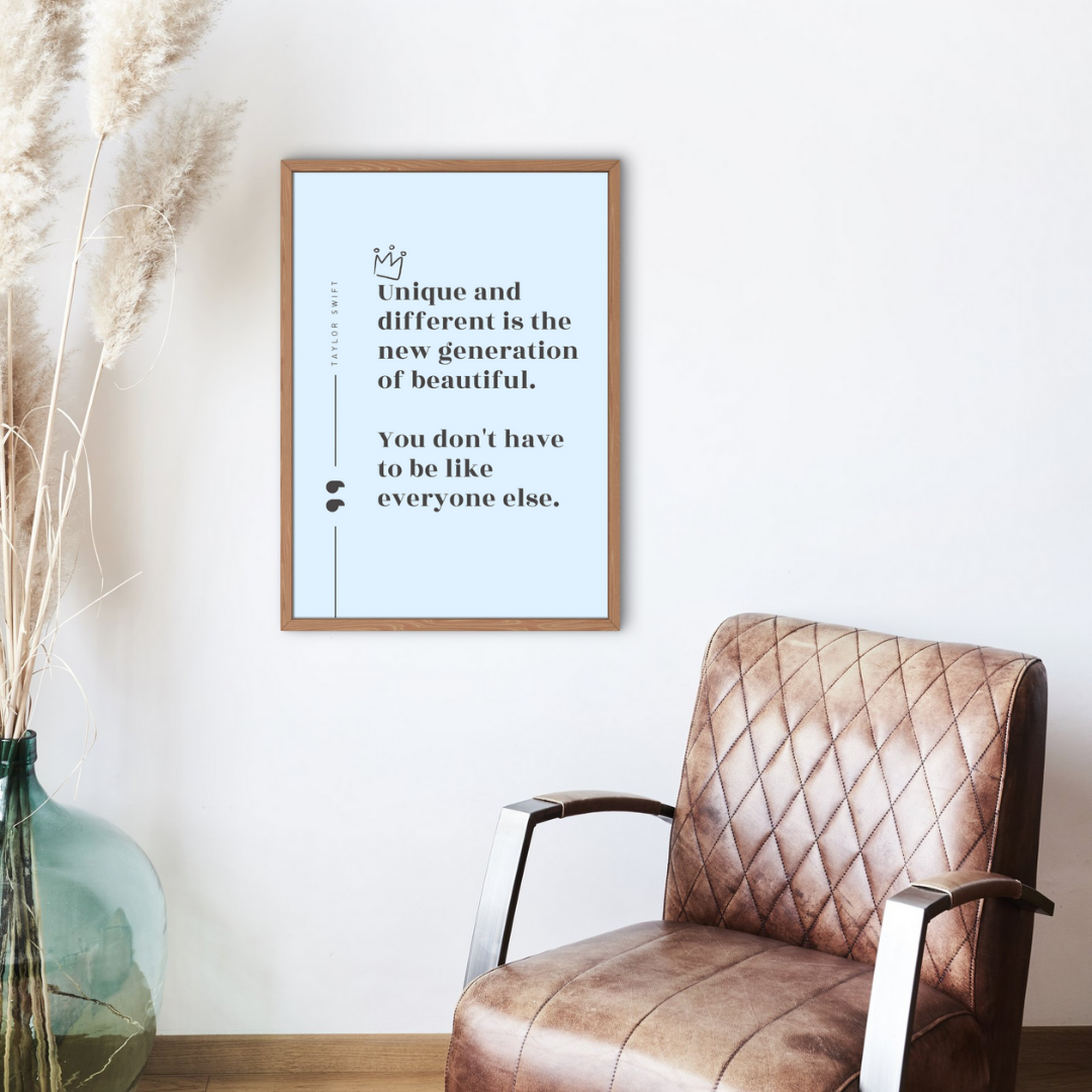 Unique and Different Quote Taylor Swift Wall Art Print – 8x10 Digital Download | LGBTQIA+ Supporting Prints