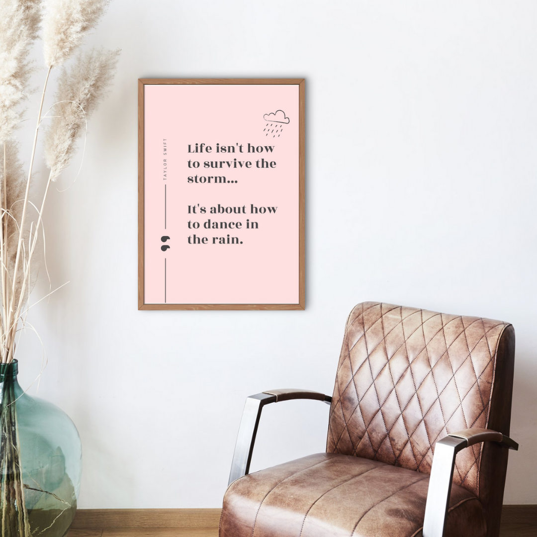 Dance In The Rain Quote Taylor Swift Wall Art Print – 8x10 Digital Download | LGBTQIA+ Supporting Prints