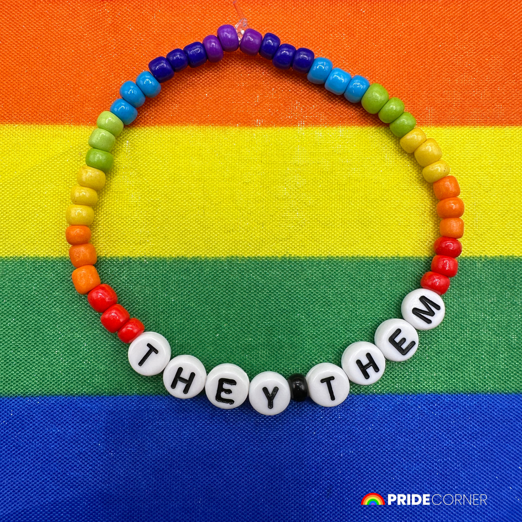 They/Them Pronoun Bracelets | LGBTQIA+ Pride Beaded Jewellery