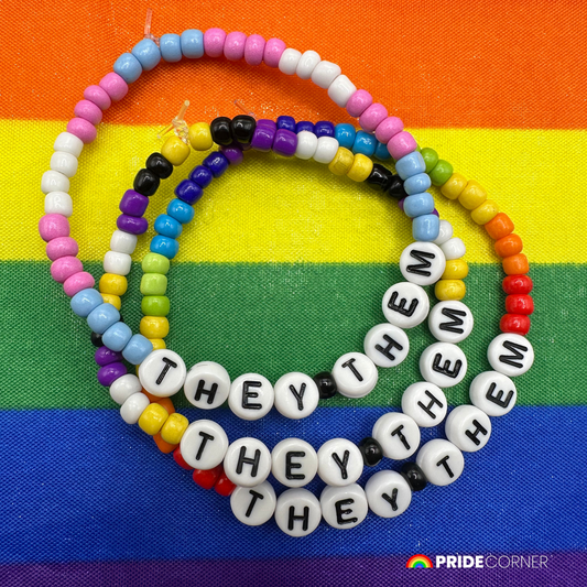 They/Them Pronoun Bracelets | LGBTQIA+ Pride Beaded Jewellery