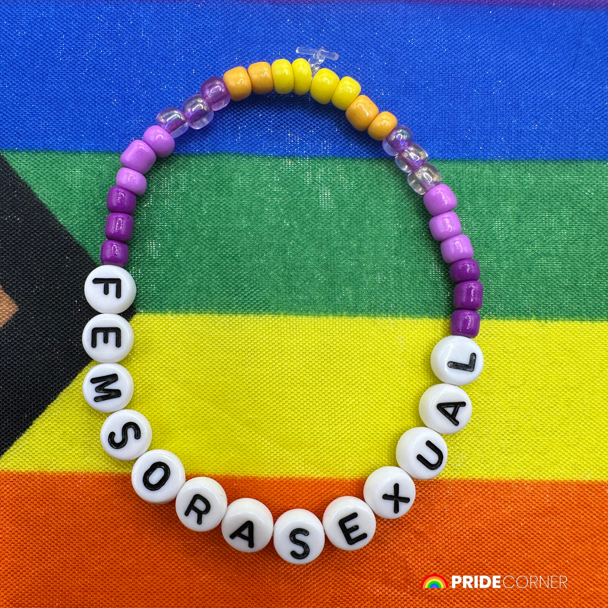Femsorasexual Beaded Bracelets | LGBTQIA+ Inclusive Pride Jewellery