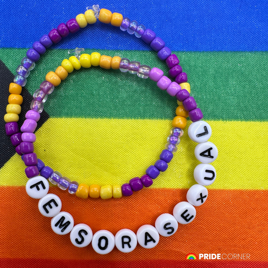Femsorasexual Beaded Bracelets | LGBTQIA+ Inclusive Pride Jewellery