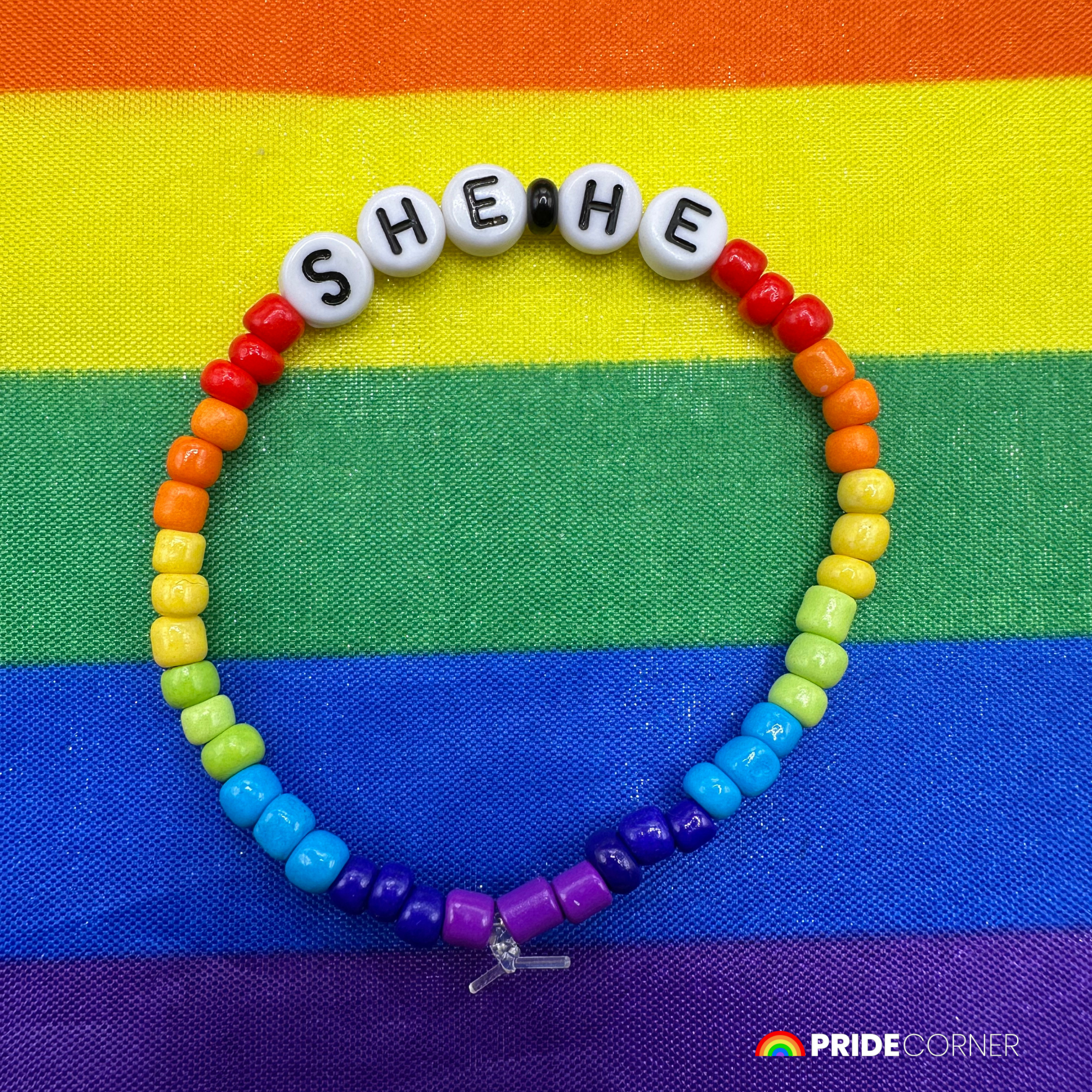 She/He Pronoun Bracelets | LGBTQIA+ Pride Beaded Jewellery