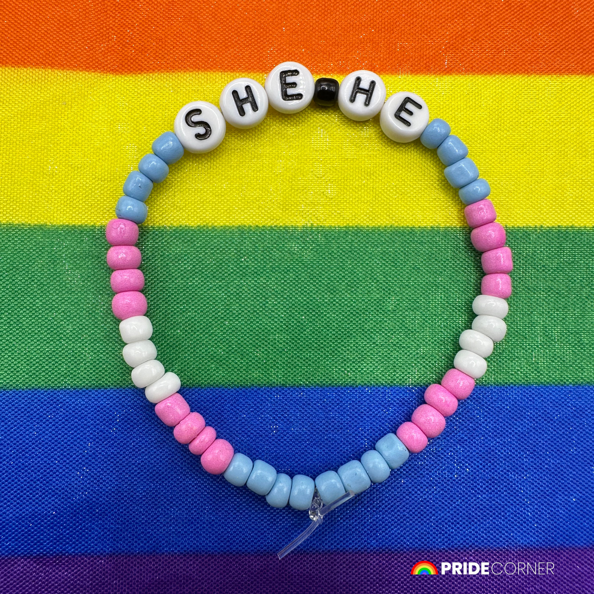 She/He Pronoun Bracelets | LGBTQIA+ Pride Beaded Jewellery