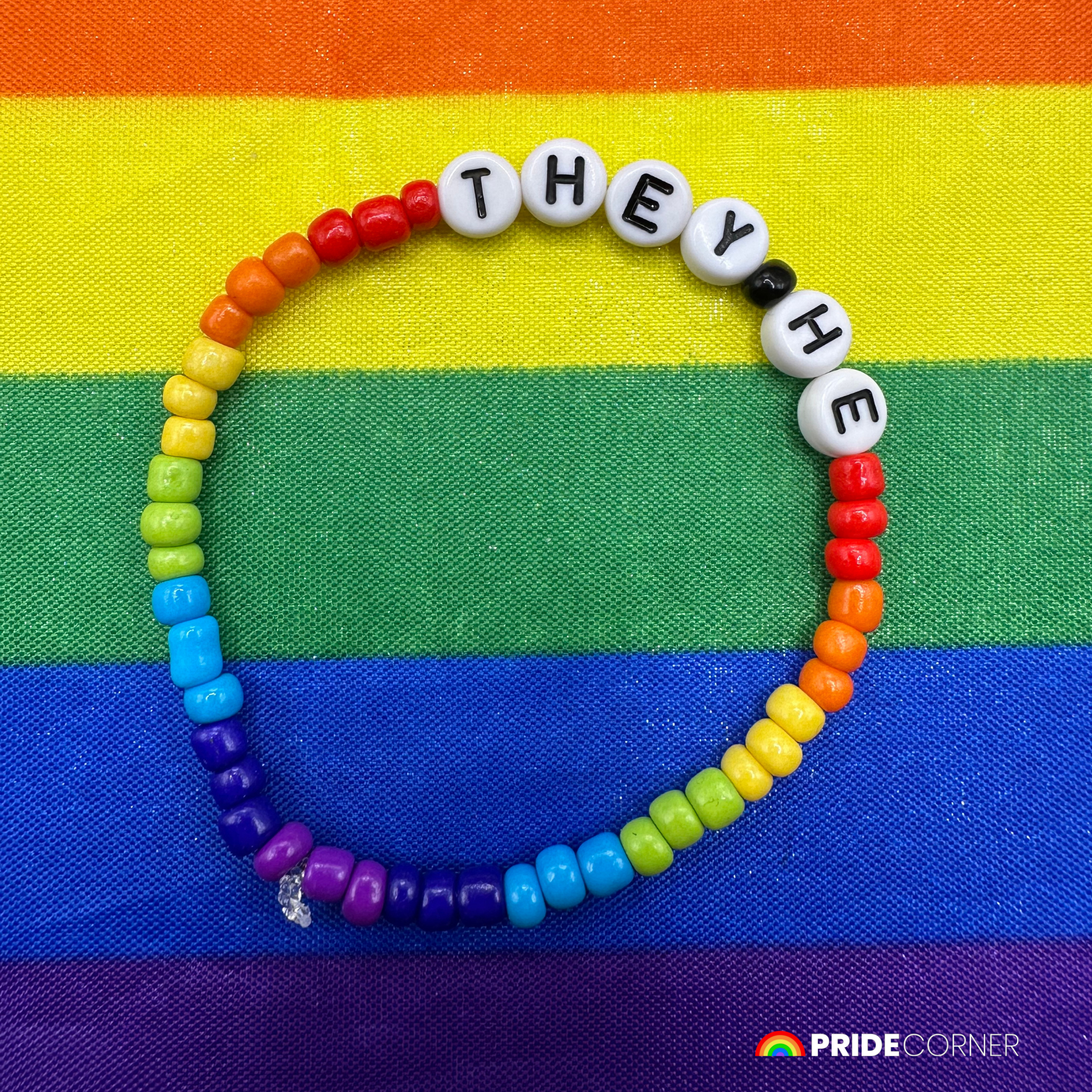 They/He Pronoun Bracelets | LGBTQIA+ Pride Beaded Jewellery