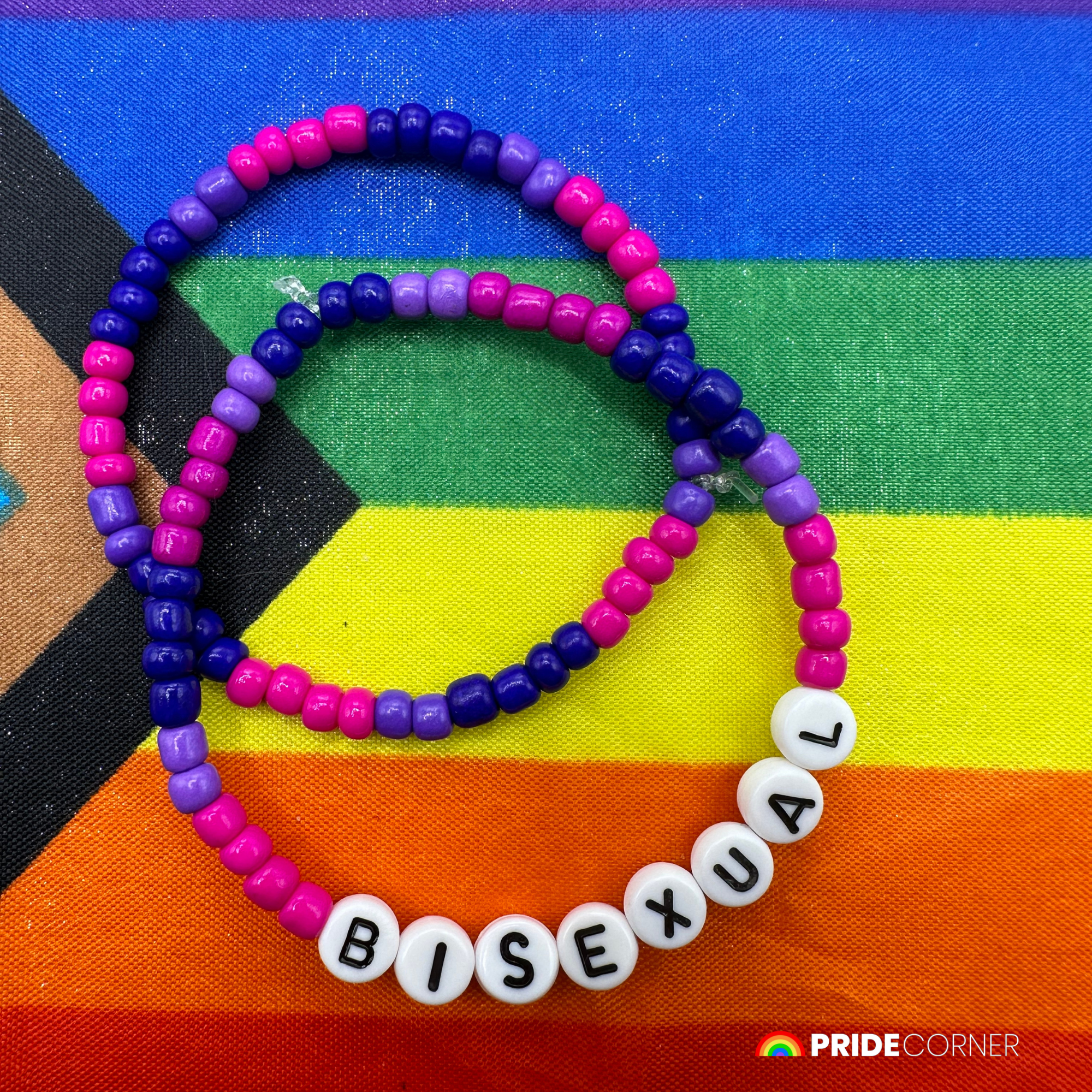 Bisexual Beaded Bracelets | LGBTQIA+ Inclusive Pride Jewellery