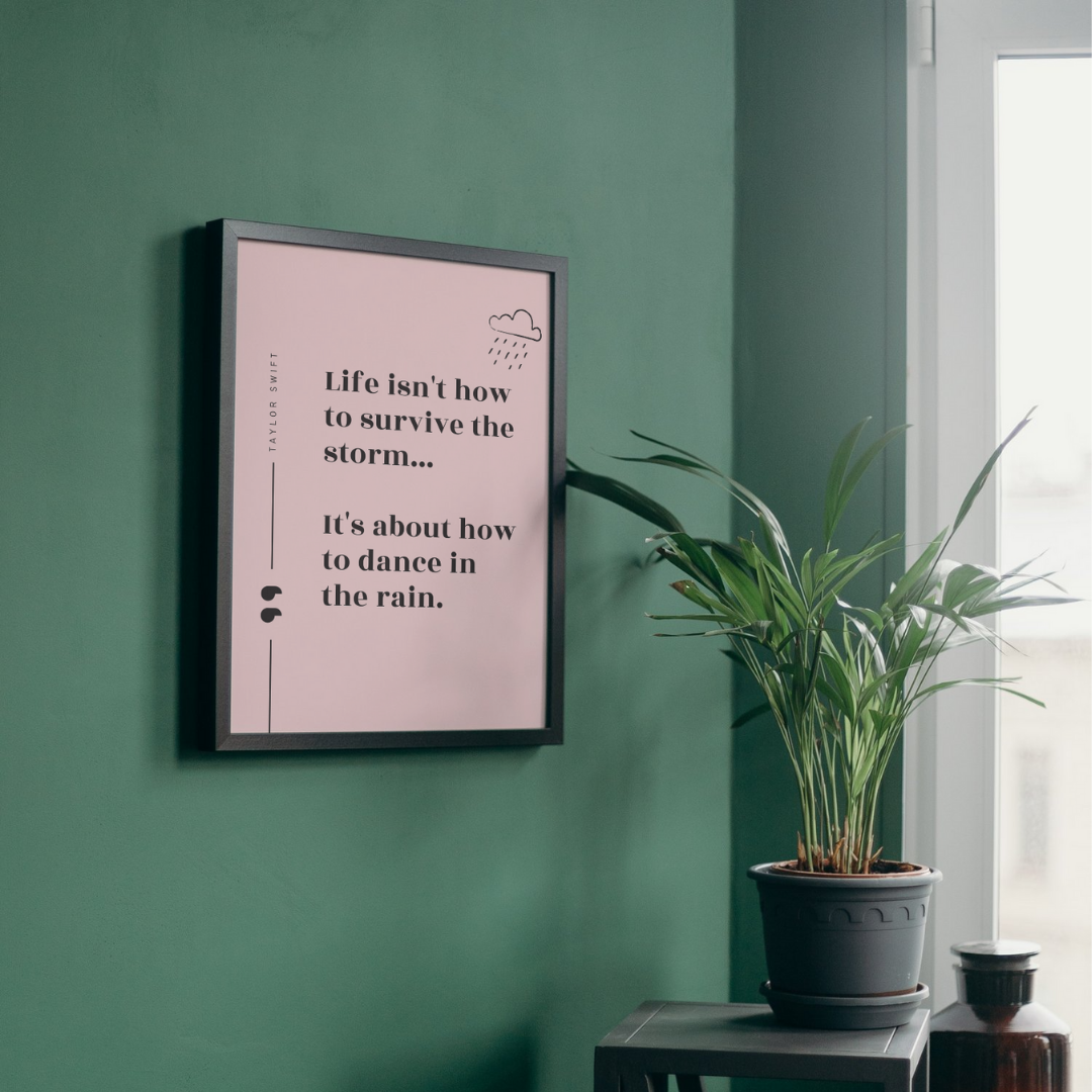 Dance In The Rain Quote Taylor Swift Wall Art Print – 8x10 Digital Download | LGBTQIA+ Supporting Prints