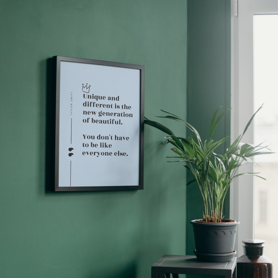 Unique and Different Quote Taylor Swift Wall Art Print – 8x10 Digital Download | LGBTQIA+ Supporting Prints