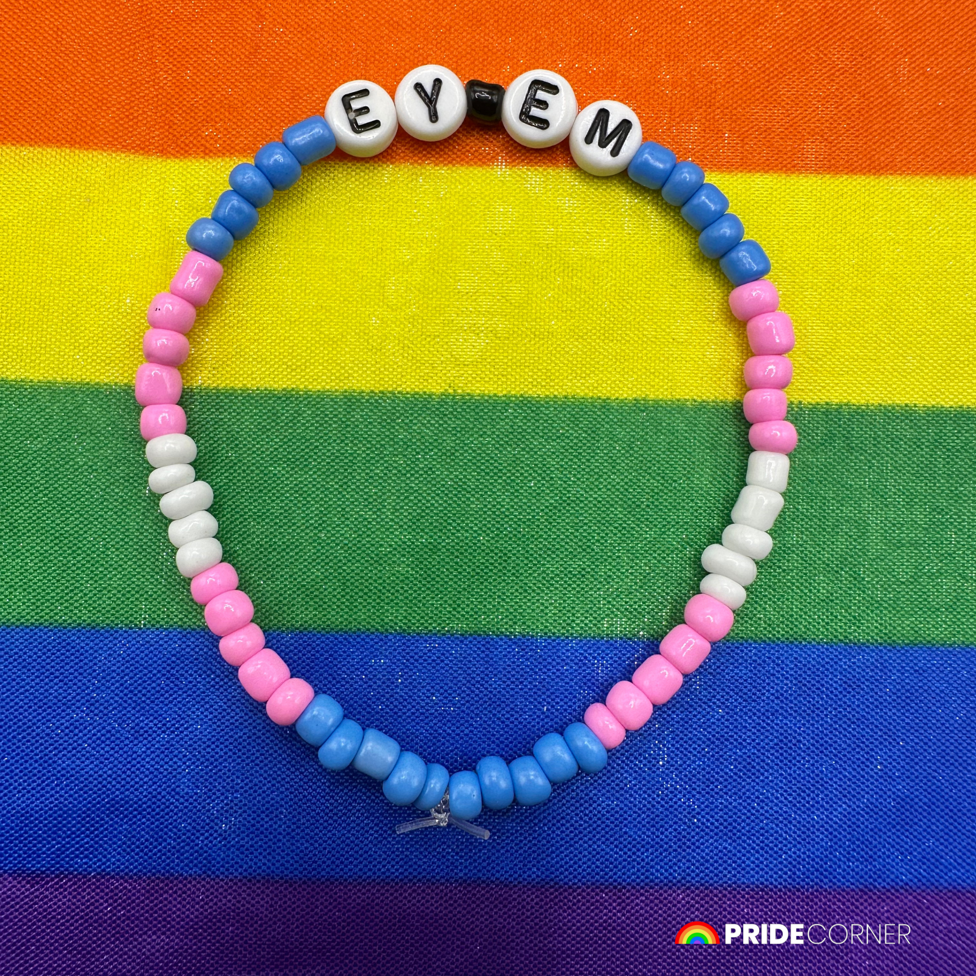 Ey/Em Pronoun Bracelets | LGBTQIA+ Pride Beaded Jewellery