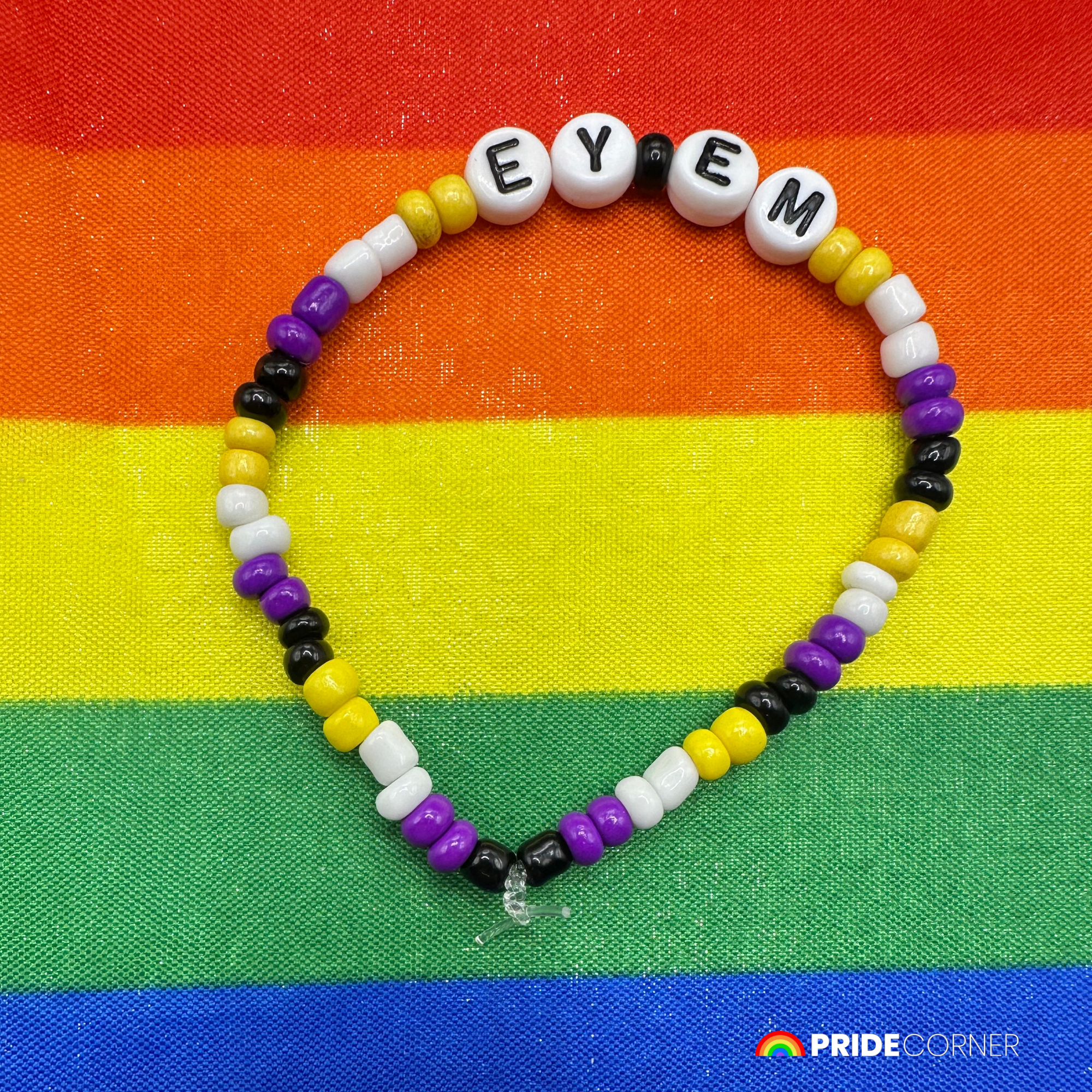 Ey/Em Pronoun Bracelets | LGBTQIA+ Pride Beaded Jewellery