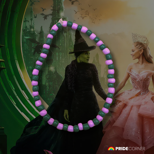 Pink & Green Alternating Wicked Inspired Bracelet | LGBTQIA+ Supporting Jewellery
