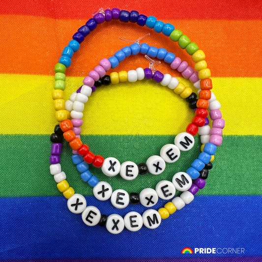 Xe/Xem Pronoun Bracelets | LGBTQIA+ Pride Beaded Jewellery