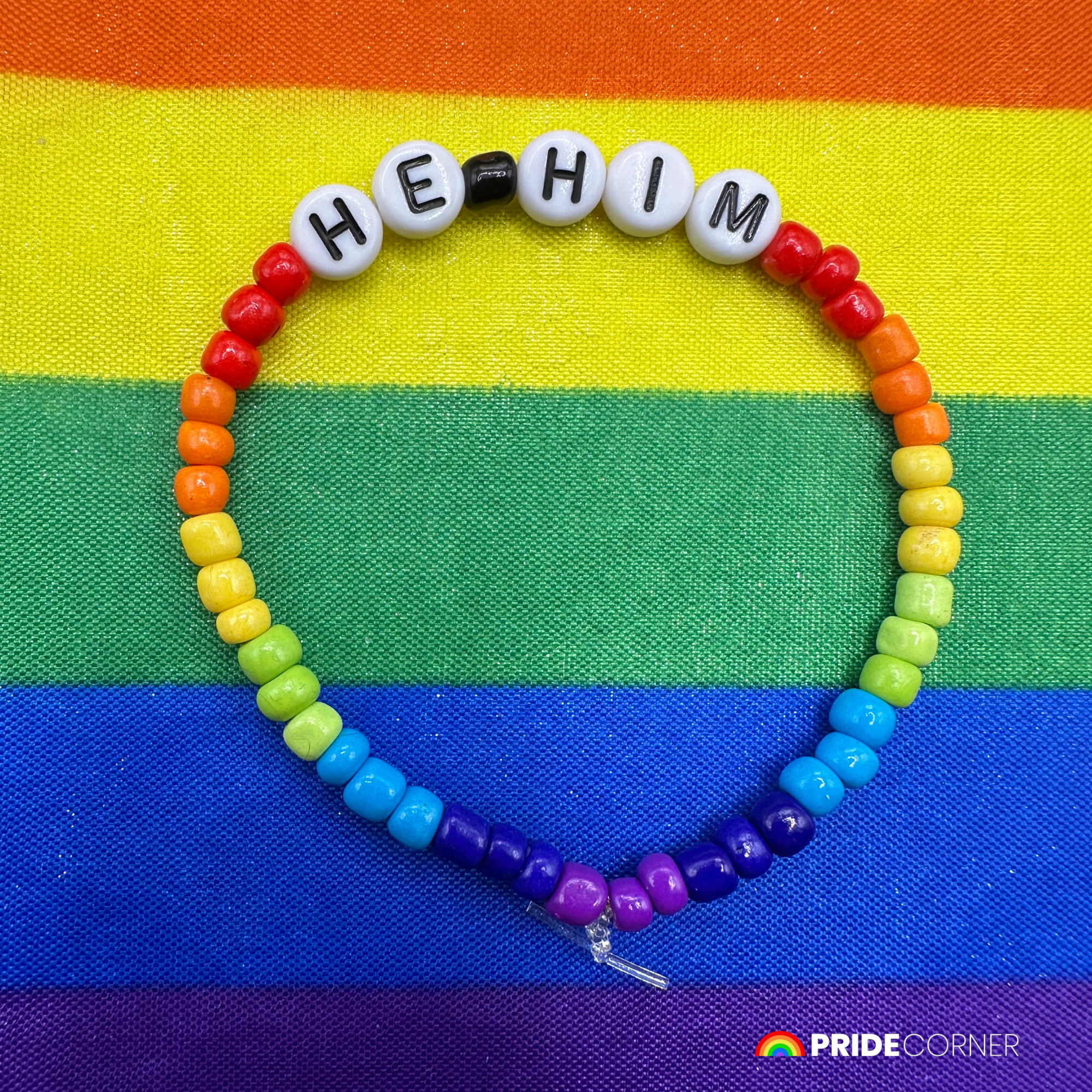He/Him Pronoun Bracelets | LGBTQIA+ Pride Beaded Jewellery