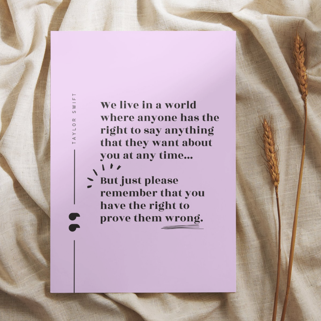 Prove Them Wrong Quote Taylor Swift Wall Art Print – 8x10 Digital Download | LGBTQIA+ Supporting Prints