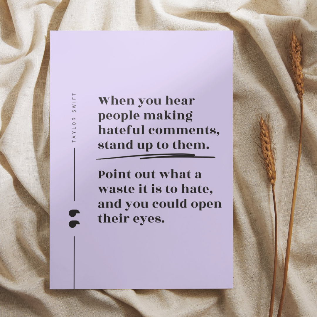 Stand Up To Them Quote Taylor Swift Wall Art Print – 8x10 Digital Download | LGBTQIA+ Supporting Prints