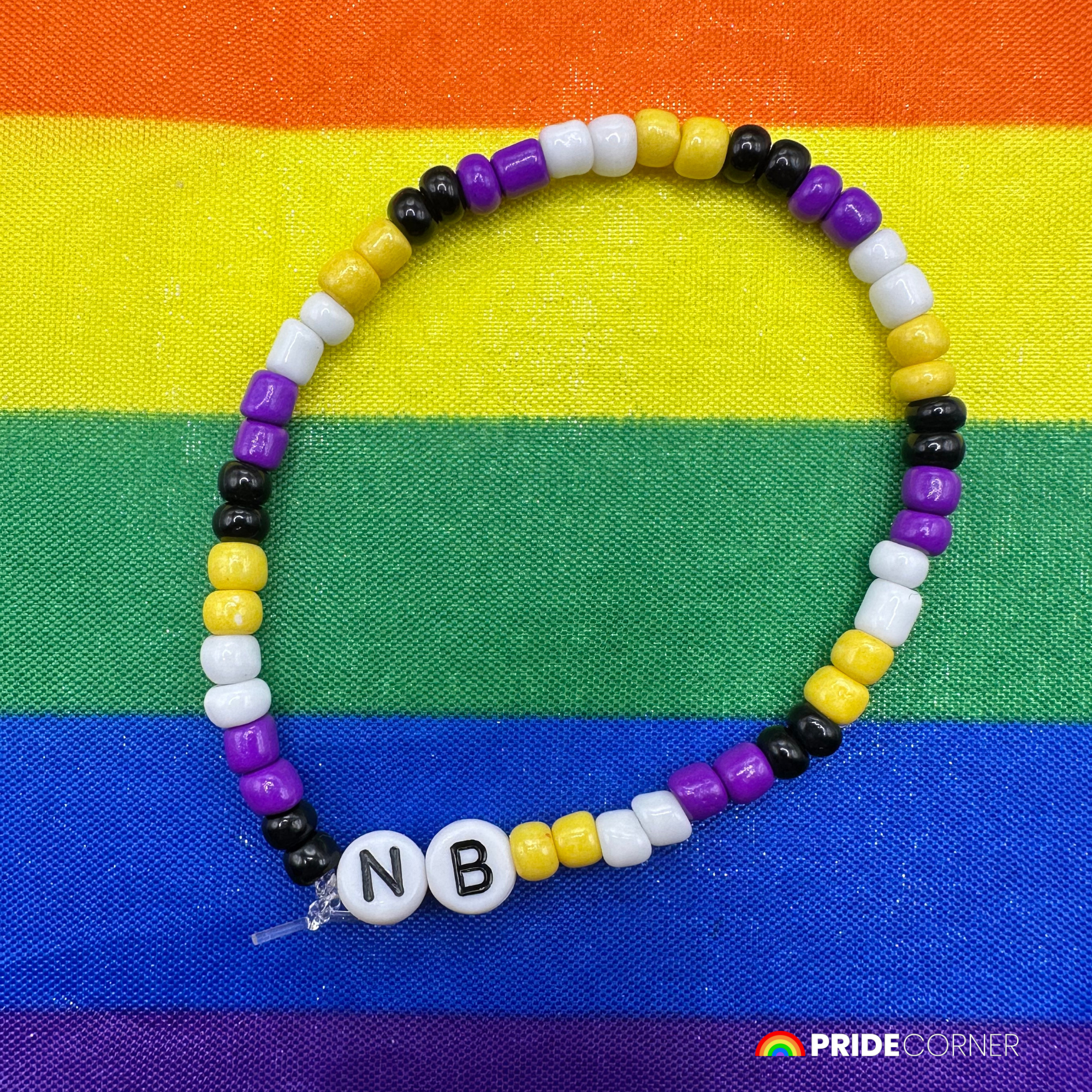 “NB” Non-Binary Beaded Bracelets | LGBTQIA+ Inclusive Pride Jewellery