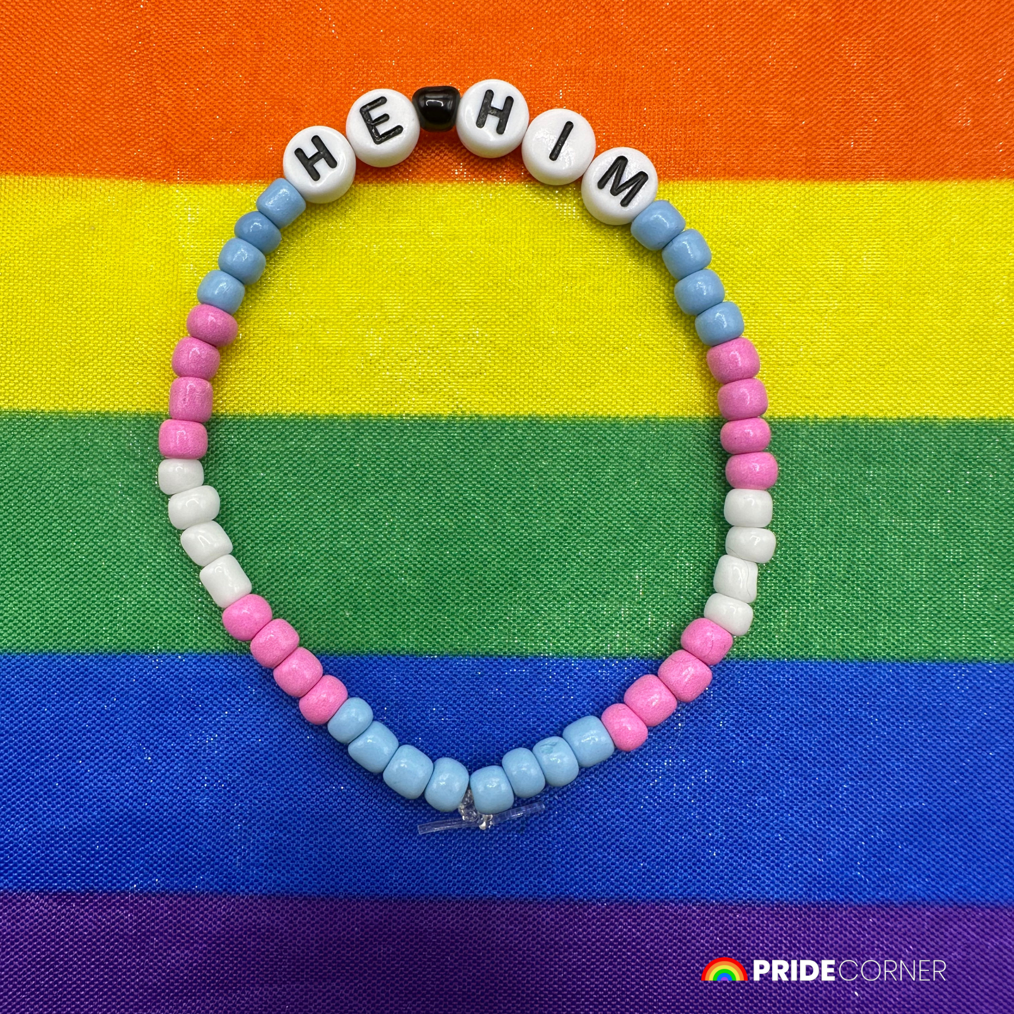 He/Him Pronoun Bracelets | LGBTQIA+ Pride Beaded Jewellery