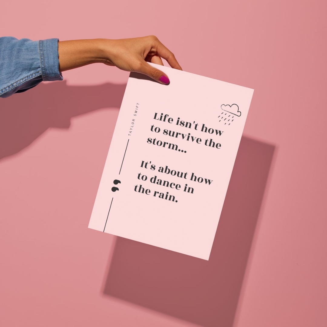 Dance In The Rain Quote Taylor Swift Wall Art Print – 8x10 Digital Download | LGBTQIA+ Supporting Prints
