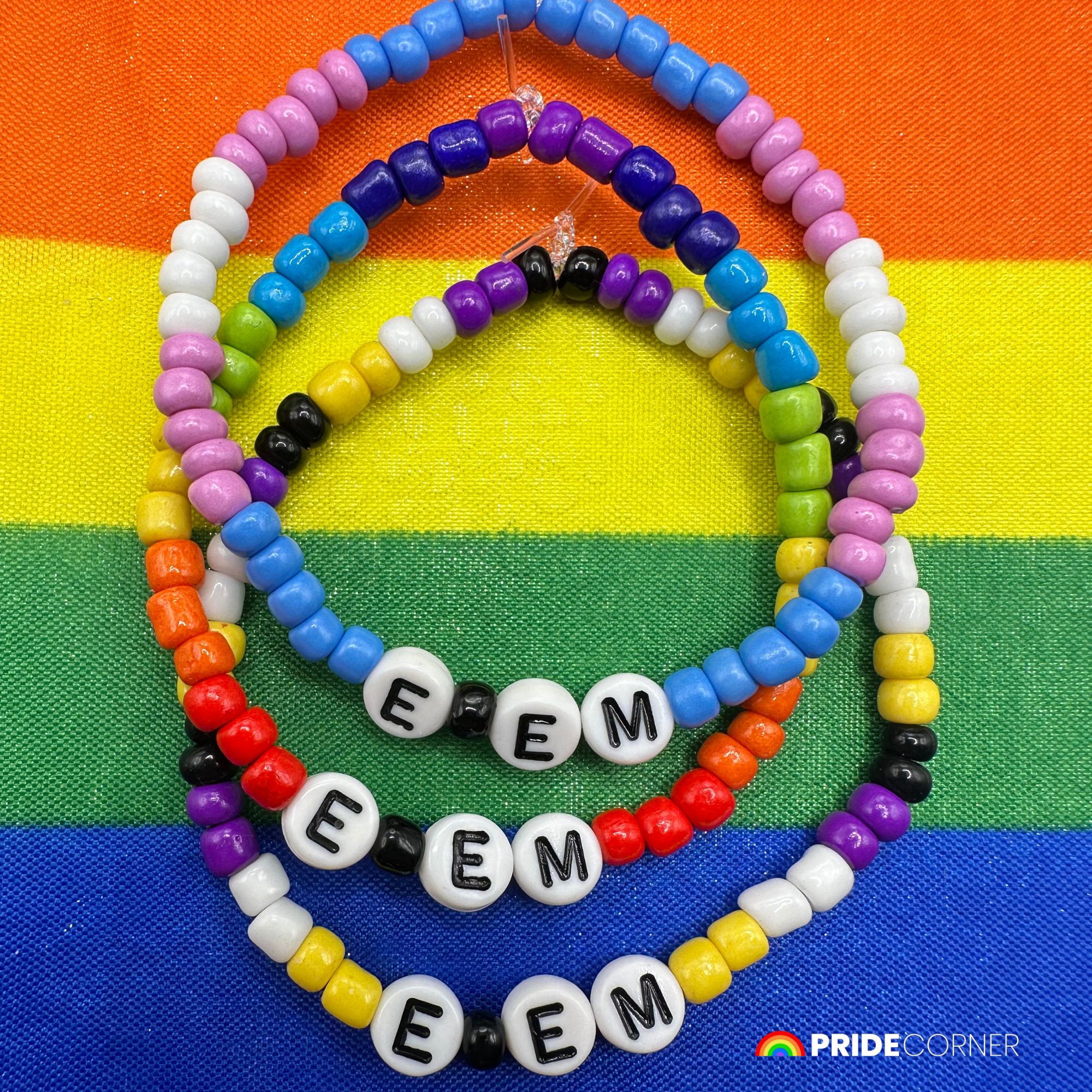 E/Em Pronoun Bracelets | LGBTQIA+ Pride Beaded Jewellery
