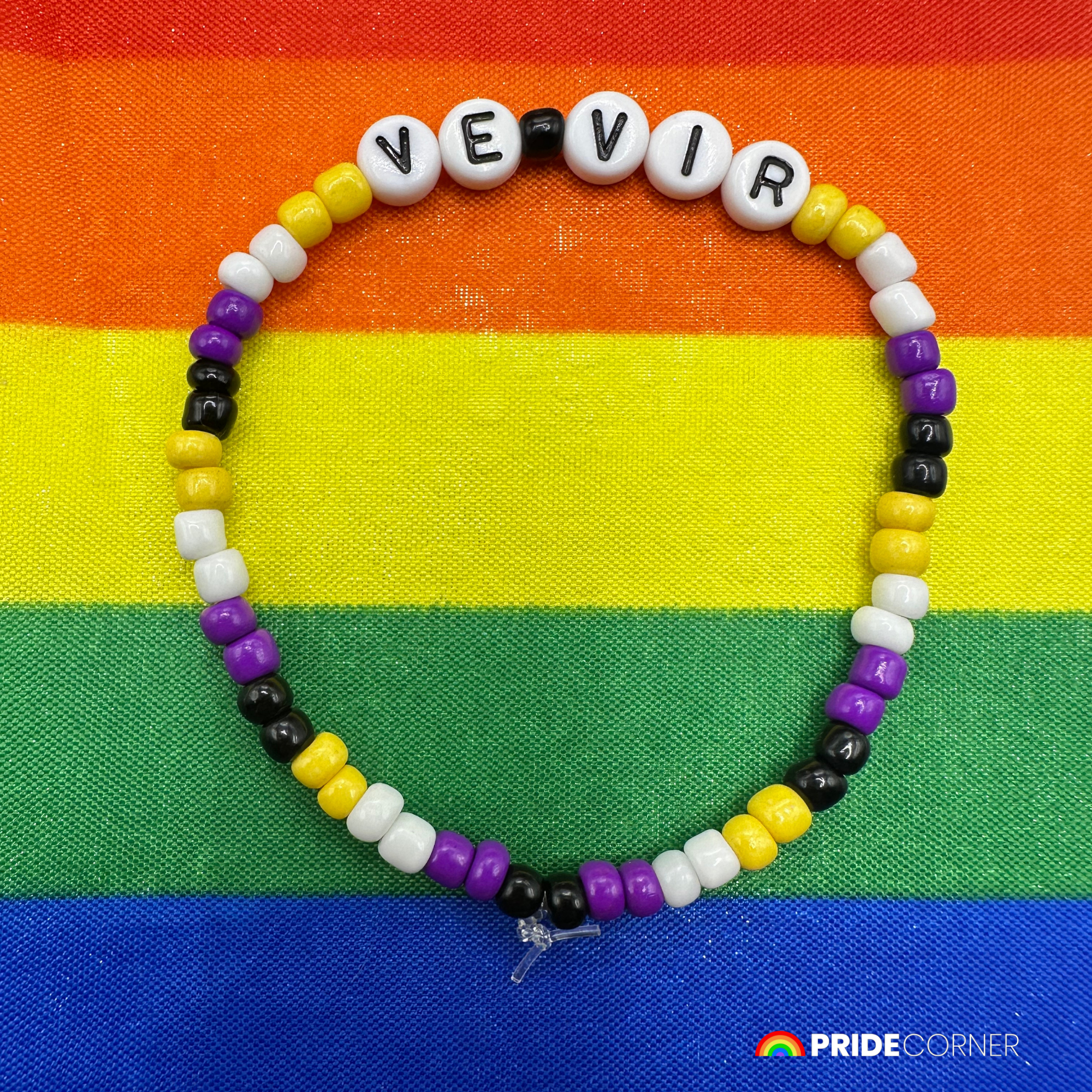 Ve/Ver Pronoun Bracelets | LGBTQIA+ Pride Beaded Jewellery