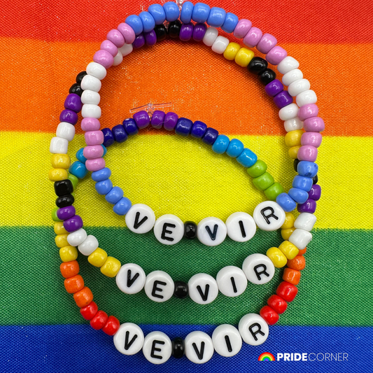 Ve/Ver Pronoun Bracelets | LGBTQIA+ Pride Beaded Jewellery
