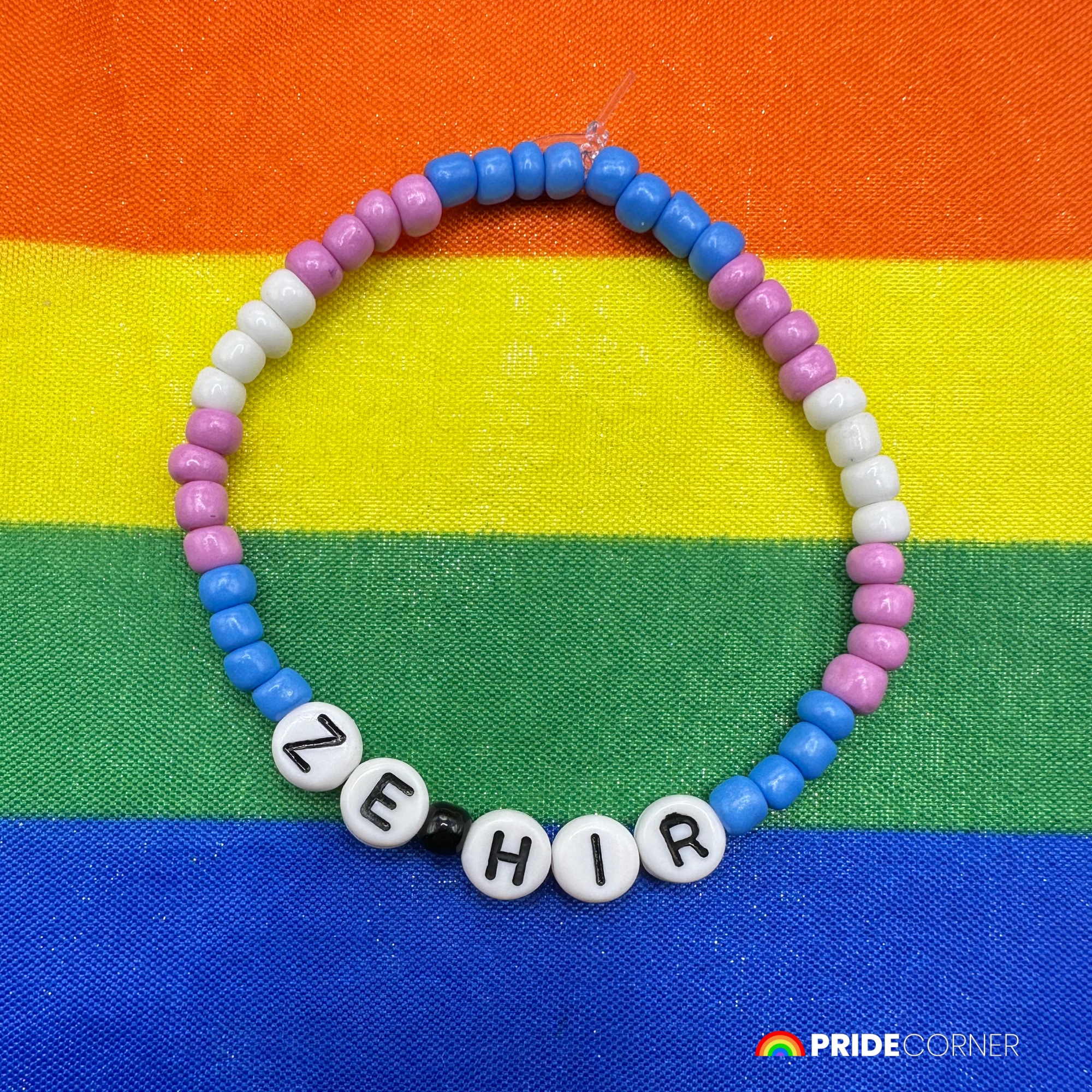 Ze/Hir Pronoun Bracelets | LGBTQIA+ Pride Beaded Jewellery