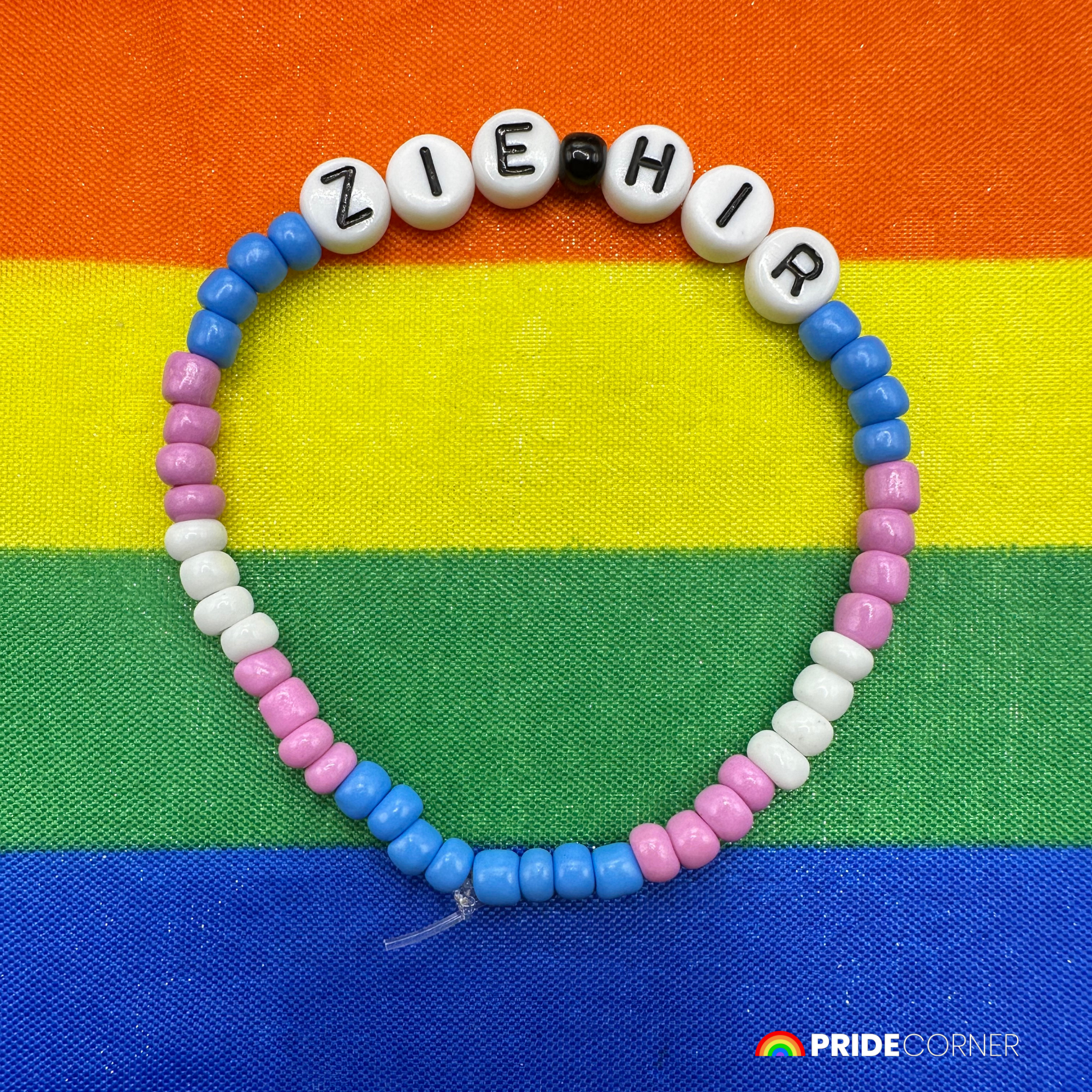 Zie/Hir Pronoun Bracelets | LGBTQIA+ Pride Beaded Jewellery