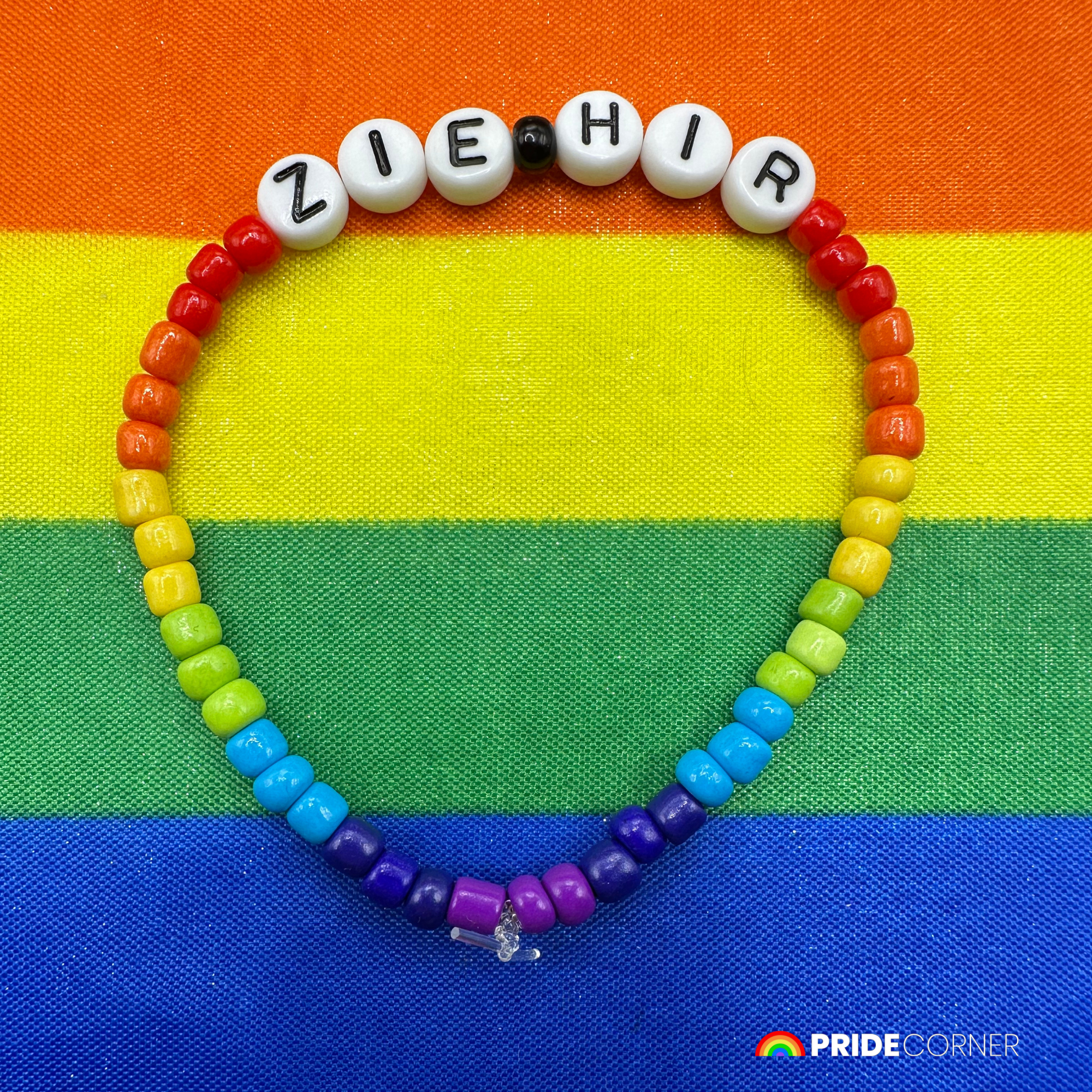 Zie/Hir Pronoun Bracelets | LGBTQIA+ Pride Beaded Jewellery