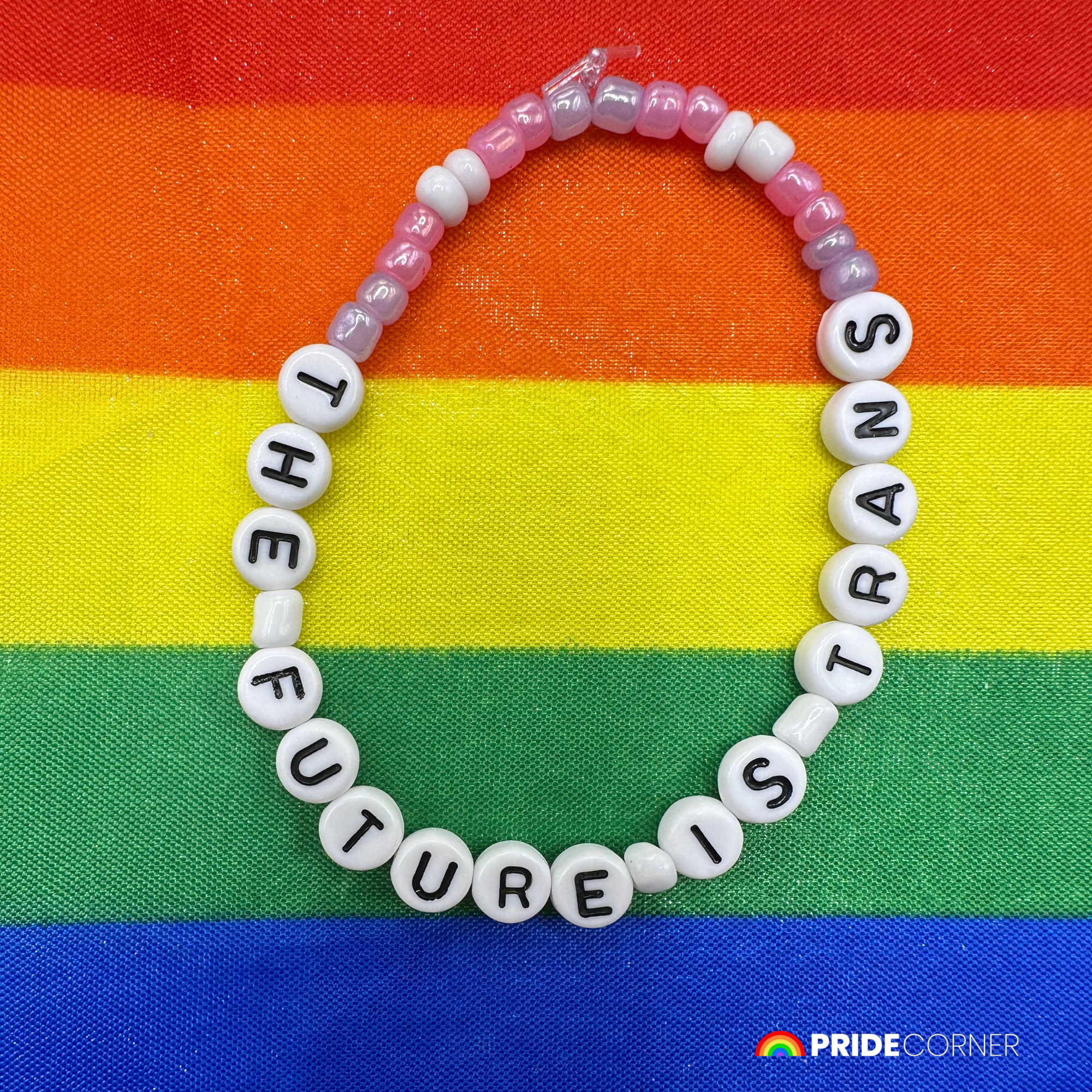 The Future Is Trans Beaded Bracelet | LGBTQIA+ Inclusive Pride Jewellery